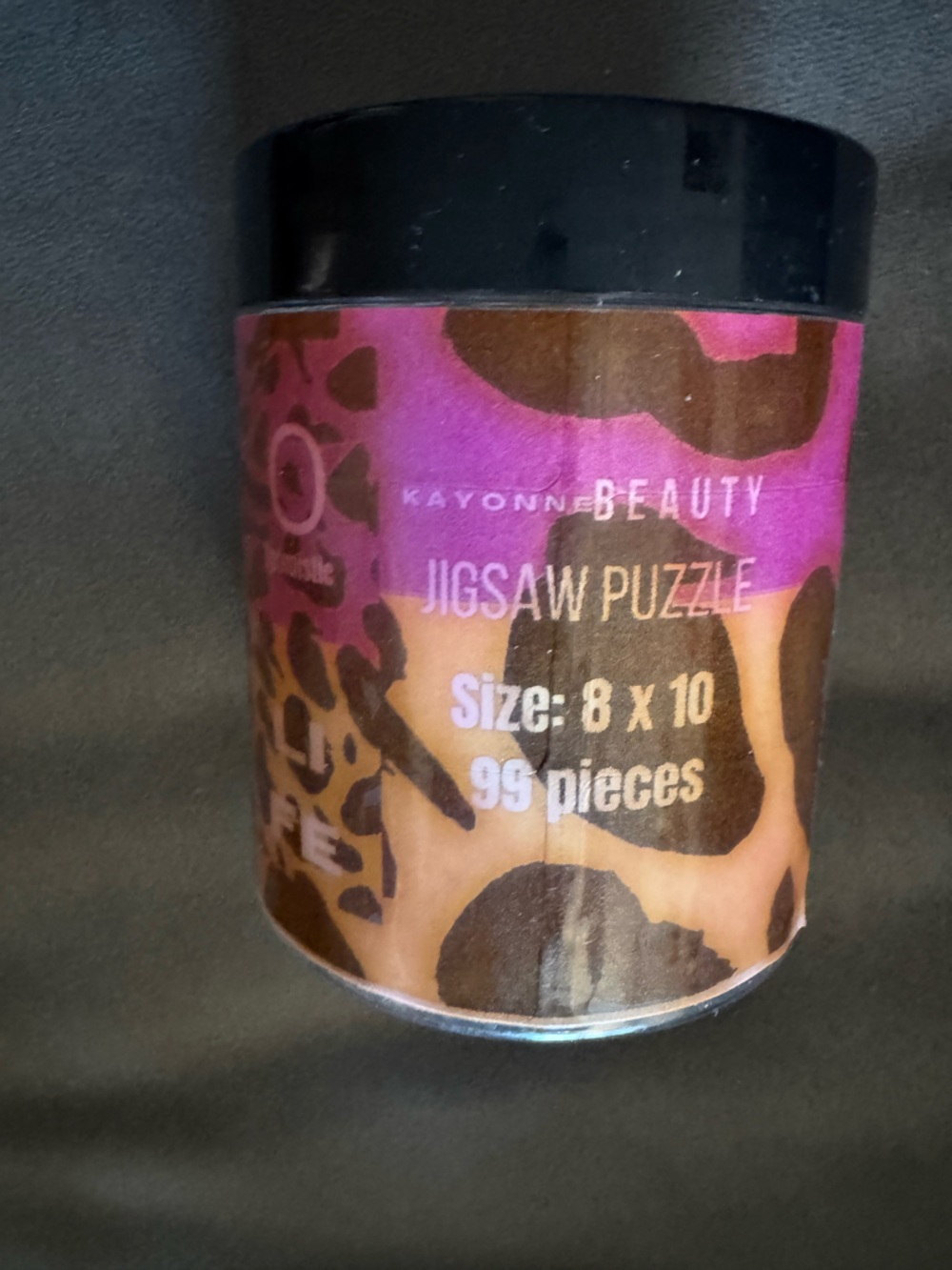 Leopard Print Jigsaw Puzzle - Pink & Brown
